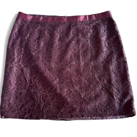 Lace mini Skirt in Rich Purple with lining by Your Sixth Sense - Picture 1 of 5